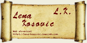 Lena Kosović vizit kartica